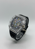 Nivora Prime™ Transparent Skeleton Luxury Watch – black Edition