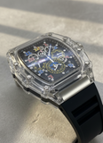 Nivora Prime™ Transparent Skeleton Luxury Watch – black Edition