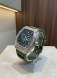 Nivora Prime™ Transparent Skeleton Luxury Watch – green Edition