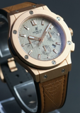 Hublot Stylish Chronograph Men’s Wrist Watch – Golden Dial